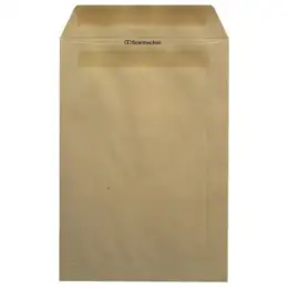 Versandtasche Soennecken 327214470 2952 B4 ohne Fenster/selbstklebend braun 110g, Pack 250 Stk