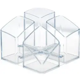 Köcher HAN 17450-23 Scala Kunststoff (PS), glasklar mit 4 Fächern