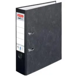 Ordner Herlitz 300007006 05171806 maX.file nature A4, 80mm, Pappe/Wolkenmarmor, schwarzer Rücken