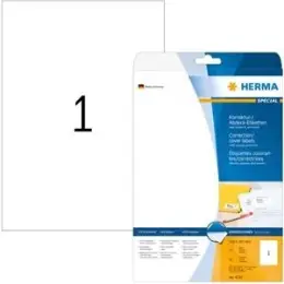 Korrektur-/ Abdeck-Etiketten Herma 4230 Special 210 x 297 mm selbstklebend, weiß, blickdicht, Inkjet Laser Kopierer, Pack 25 Stk/25 Blatt