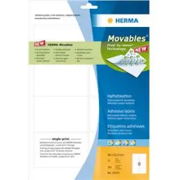 Etiketten Herma 4350 Special 96 x 63,5 mm weiß, selbstklebend, ablösbar + wieder haftend, Inkjet Laser Kopierer, Pack 200 Stk/25 Blatt