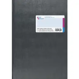 Geschäftsbuch König & Ebhardt 86-11322 8611322 mit Kopfleiste, A4, 192 Seiten, mit Seitenzahlen, rautiert, Kunststoff, grau