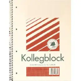 Collegeblock Landre 100050220 A4+, kariert, 80 Blatt, UWS, mit Rand, Pack 10 Stk