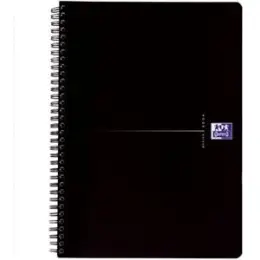 Collegeblock Oxford 100050228 Office Black A4+, kariert, 70 Blatt schwarz, 90g, mit Lineal, Pack 5 Stk