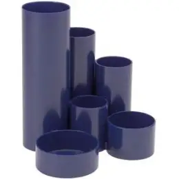 Köcher Maul 4115537 MAULdeskbox Kunststoff, 6 Röhren, rund, blau