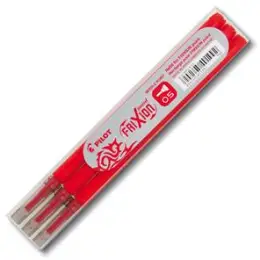 Tintenrollermine Pilot BLS-FRP5-R-S3 2265002F FriXion Point 0,3mm, Metallspitze, rot, für FriXion Point, Etui 3 Stk