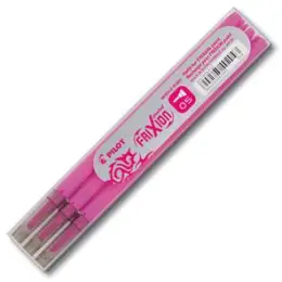 Tintenrollermine Pilot BLS-FRP5-P-S3 2265009F FriXion Point 0,3mm, Metallspitze, pink, für FriXion Point, Etui 3 Stk