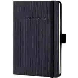 Notizbuch Sigel CO131 Conceptum A6, kariert, Hardcover, schwarz, Pack 5 Stk