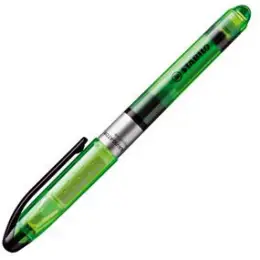 Textmarker Stabilo 545/33 Navigator 1-4mm, Keilspitze, grün, Pack 10 Stk