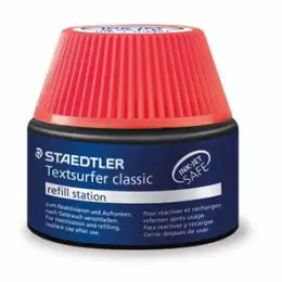 Textmarker-Nachfülltusche Staedtler 48864-2 488 64-2 Textsurfer classic rot, für Textmarker classic 364, 30ml