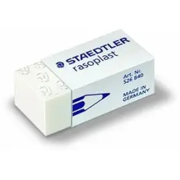 Radierer Staedtler 526B40 526 B40 rasoplast weiß Blei klein, Pack 40 Stk