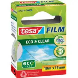 Klebefilm Tesa 57035-00000-00 tesafilm Eco & Clear 15mm x 10m 100% recycelter Kunststoff