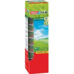 Klebefilm Tesa 57070-00000-00 tesafilm Eco & Clear 15mm x 10m, Pack 10 Rollen