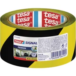 Markierungsklebeband Tesa 58130-00000-00 Signal Premium 50mm x 66m, Kunststoff (PVC), gelb/schwarz bedruckt