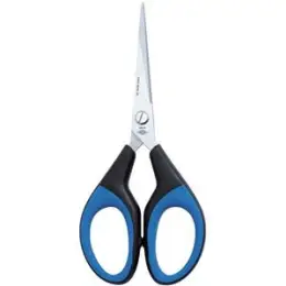 Schere Wedo 9896 989 6 Soft-Cut Premium Line Länge: 15,2 cm, Edelstahl, Gummigriff schwarz/blau
