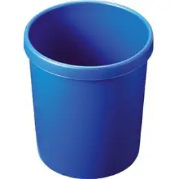 Papierkorb Helit H6106134 30 Liter blau umlaufender Griffrand