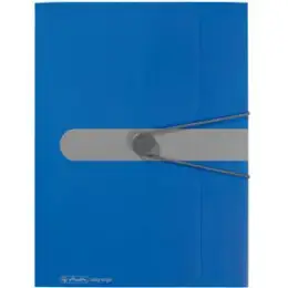 Gummizugmappe Herlitz 300000686 11205994 easy orga A4 Kunststoff (PP) opak blau, Pack 3 Stk