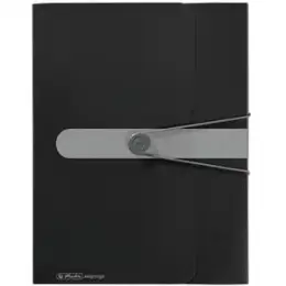 Sammelbox Herlitz 300000688 11206117 easy orga A4 Kunststoff (PP) opak schwarz Rückenbreite 4cm mit Rückenetikett