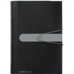 Fächermappe Herlitz 300000711 11208394 easy orga für A4, Kunststoff (PP), 12 Fächer, schwarz