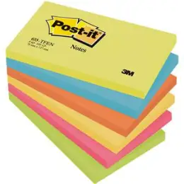 Haftnotiz Post-it 655-TFEN Notes Active Collection 127 x 76 mm, Block mit 100 Blatt, 5 Farben, Pack 6 Blöcke