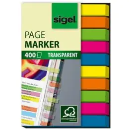 Haftmarker Sigel HN617 50 x 75 mm, 2 x 5 Farben, Pack 10 Blöcke je 40 Blatt/400 Stk