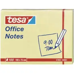 Haftnotiz Tesa 57657-00001-05 Office Notes 100 x 75 mm, Block mit 100 Blatt, gelb