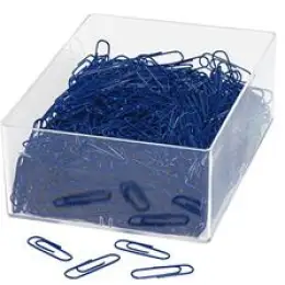 Büroklammern Wedo 901244603 901 244603 Länge: 27 mm, Nylonstoffüberzug, blau, Pack 1000 Stk