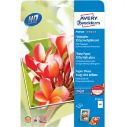 Fotopapier Avery Zweckform 2556-20 A4 250g Premium hochglänzend, Pack 20 Blatt