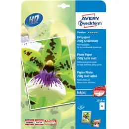 Fotopapier Avery Zweckform 2559-20 A4 250g Premium seidenmatt, Pack 20 Blatt