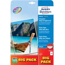 Fotopapier Avery Zweckform 2572-50 A4 200g Superior hochglänzend, Pack 50 Blatt