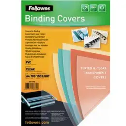Einbanddeckel Fellowes 5376001 A4 (210 x 297 mm), Kunststoff (PVC), 150 micron, transparent, Pack 100 Stk