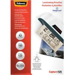 Laminierhülle Fellowes 5307506 A3 125micron glänzend Format: 297x420mm, Pack 100 Stk