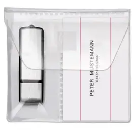 USB Stick-Hülle Veloflex 2256010 selbstklebend Kunststoff (PP) glasklar zum Einkleben, Pack 5 Stk