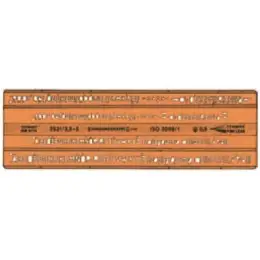 Schriftschablone Standardgraph 2521 3,5-5mm gerade ISONORM