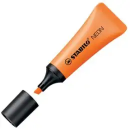 Textmarker Stabilo 72/54 Neon 2-5mm, Keilspitze, orange, Pack 10 Stk