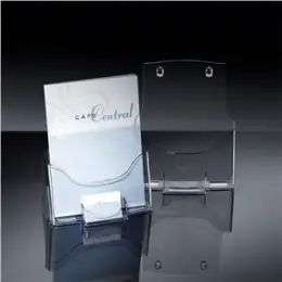 Tisch-Prospekthalter Sigel LH111 1Fach A4 Tischmodell Visitenkartenfach und Wandmontage, Pack 4 Stk