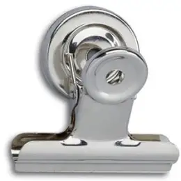 Briefklemmer Maul 2185096 50mm mit Magnet Metall vernickelt, Pack 2 Stk