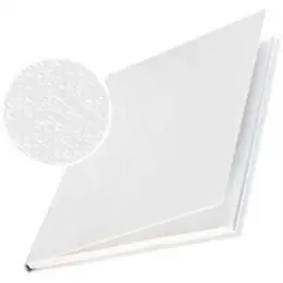 Buchbindemappen Leitz 7391-00-01 73910001 impressBIND A4, Hard Cover, 7,0 mm, Leinen, weiß, Pack 10 Stk