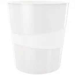Papierkorb Leitz 5278-10-01 52781001 Wow 15 Liter perlweiß, Pack 6 Stk