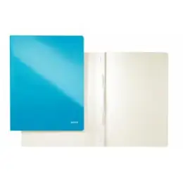 Schnellhefter Leitz 3001-00-36 30010036 Wow blau-metallic A4 Karton/Pappe, Pack 10 Stk