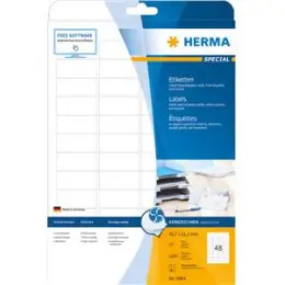 Etiketten Herma 8864 Special 45,7 x 21,2 mm selbstklebend, weiß, Inkjet, Pack 1200 Stk/25 Blatt