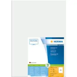 Etiketten Herma 8692 Special 420 x 297 mm A3, selbstklebend, weiß, Laser Kopierer, Pack 100 Stk/100 Blatt