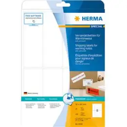 Versand-Etiketten Warnhinweise Herma 8326 Special 50 x 142 mm weiß, Pack 200 Stk