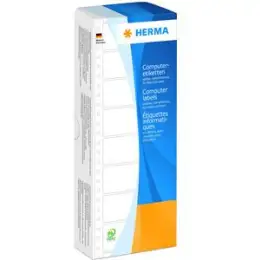 Computeretiketten Herma 8166 111,76 x 48,4 mm 1-bahnig, weiß, endlos, selbstklebend, Pack 2000 Stk
