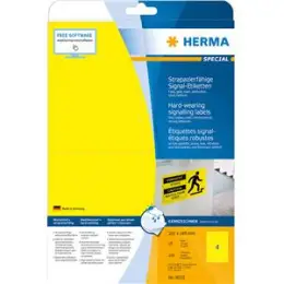 Signal-Etiketten Herma 8032 Special 105 x 148 mm gelb stark haftend, strapazierfähig, Laser, Pack 100 Stk