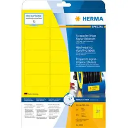 Signal-Etiketten Herma 8031 Special 63,5 x 29,6 mm gelb stark haftend, strapazierfähig, Laser, Pack 675 Stk