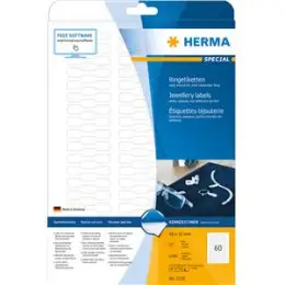 Ringetiketten Herma 5116 49 x 10 mm weiß, Inkjet Laser Kopierer, Pack 1500 Stk