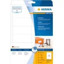 Etiketten Herma 4823 Special 97 x 42,3 mm selbstklebend, weiß, Inkjet, Pack 300 Stk/25 Blatt