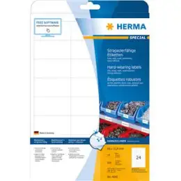 Etiketten Herma 4691 Special 66 x 33,8 mm weiß Folie wetterfest, strapazierfähig, Laser Kopierer, Pack 600 Stk