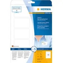 Namens-Etiketten Herma 4412 Special 80 x 50 mm weiß einzeln trennbar Acetatseide, Pack 250 Stk